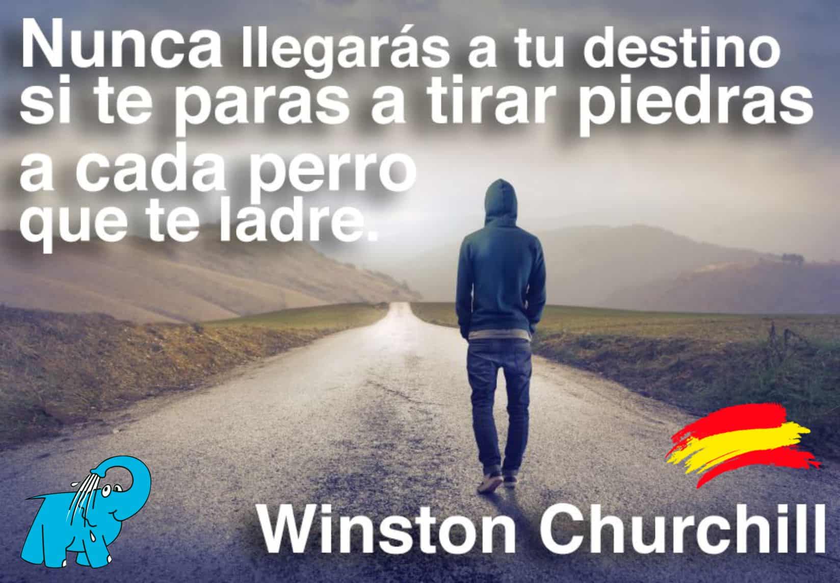 Nunca llegarás a tu destino si te paras a tirar piedras a cada perro que te ladre.